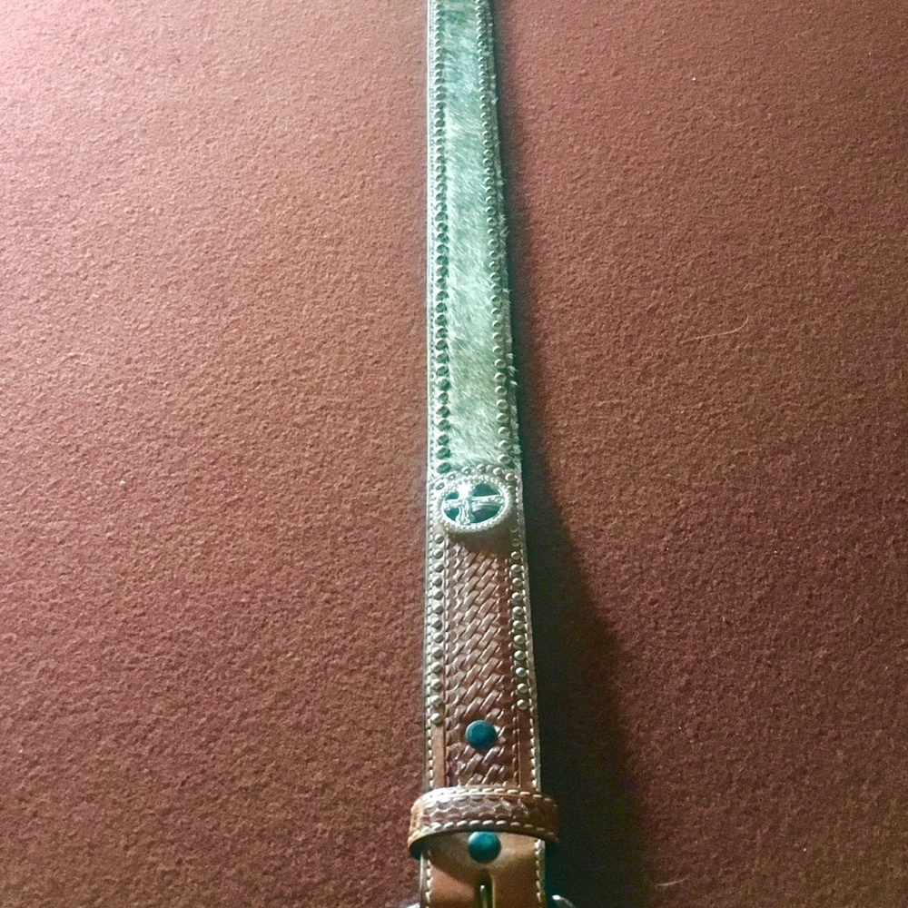 Kids western cowhide belt